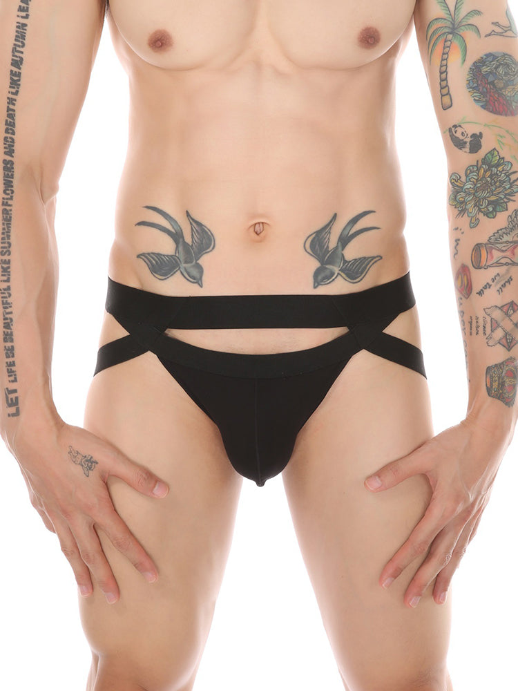 Men's Sexy Bondage Thong | dmunderwear detail image 12