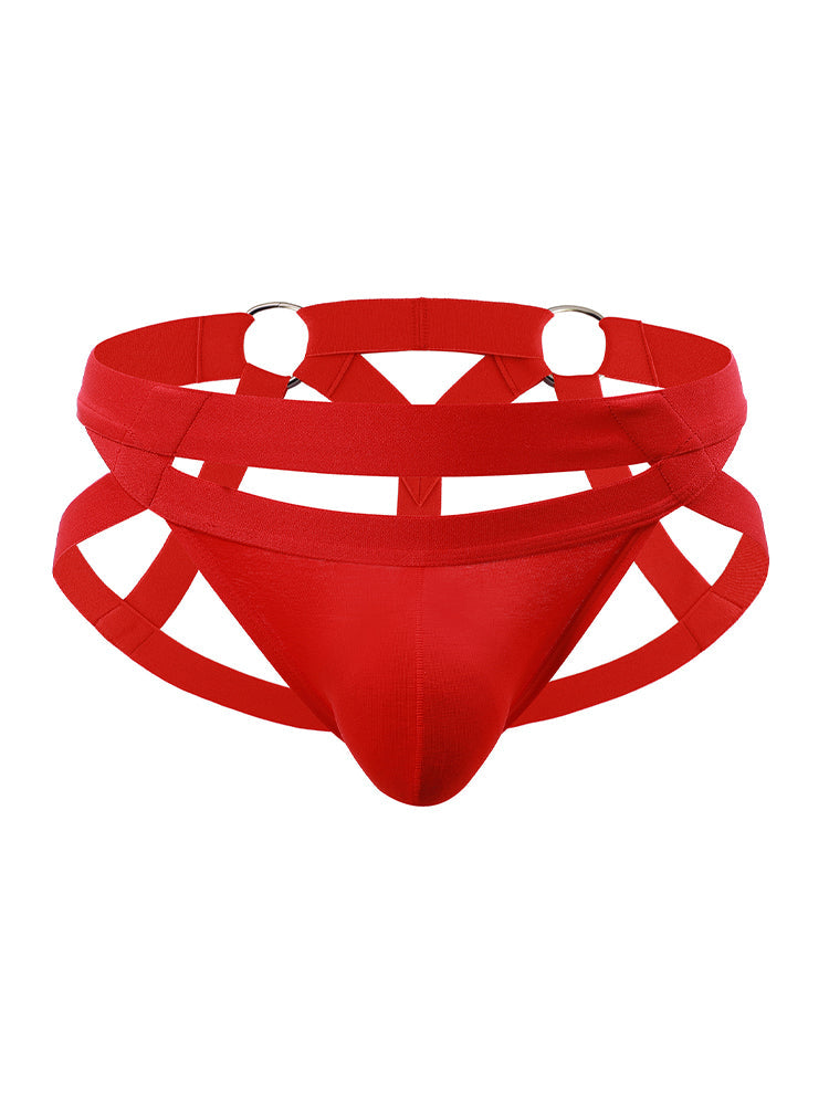 Men's Sexy Bondage Thong | dmunderwear detail image 3