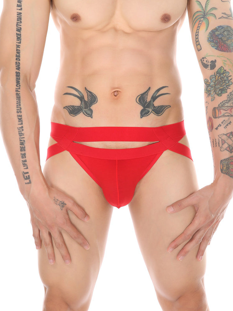 Men's Sexy Bondage Thong | dmunderwear detail image 8