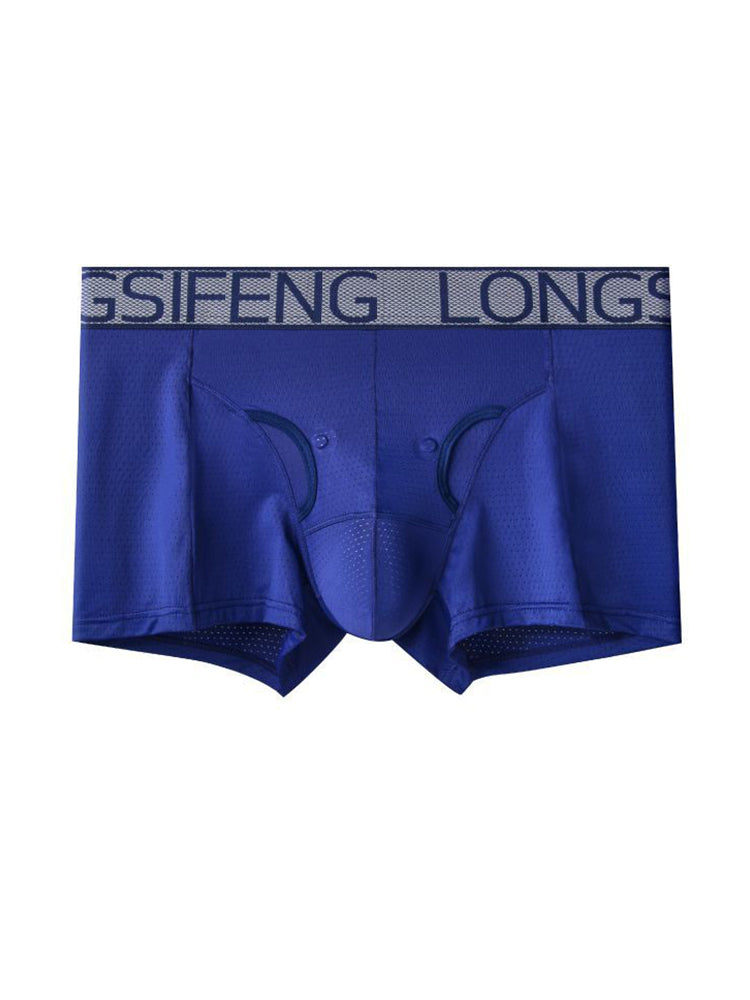 Men's Sexy Breathable Elastic Separated Pouch Trunks | dmunderwear detail image 8