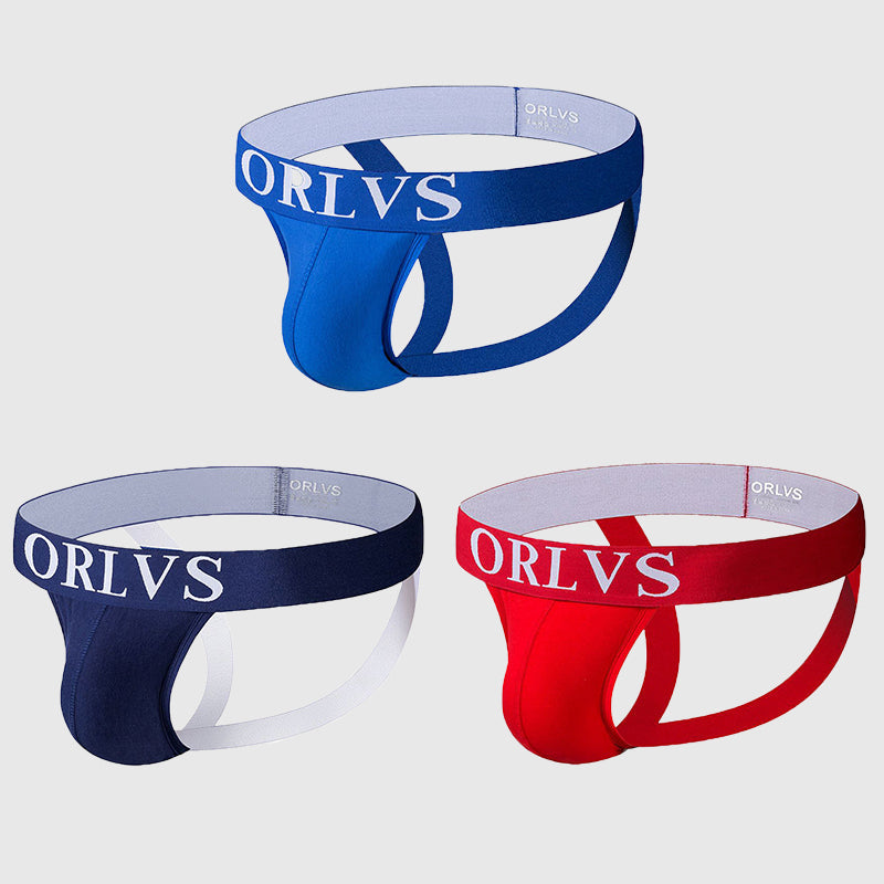3 Pack Men's Underwear Jockstrap Athletic Support Pouch Briefs | dmunderwear detail image 15