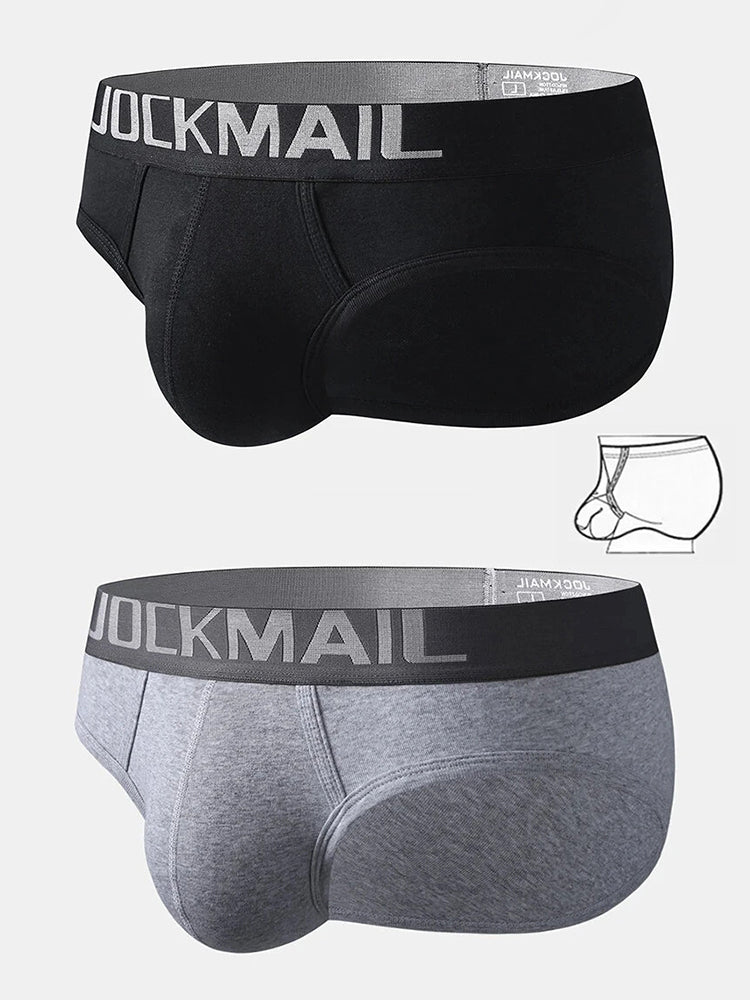 2 Pack Men's Sexy Cotton Support Contour Pouch Briefs | dmunderwear detail image 14