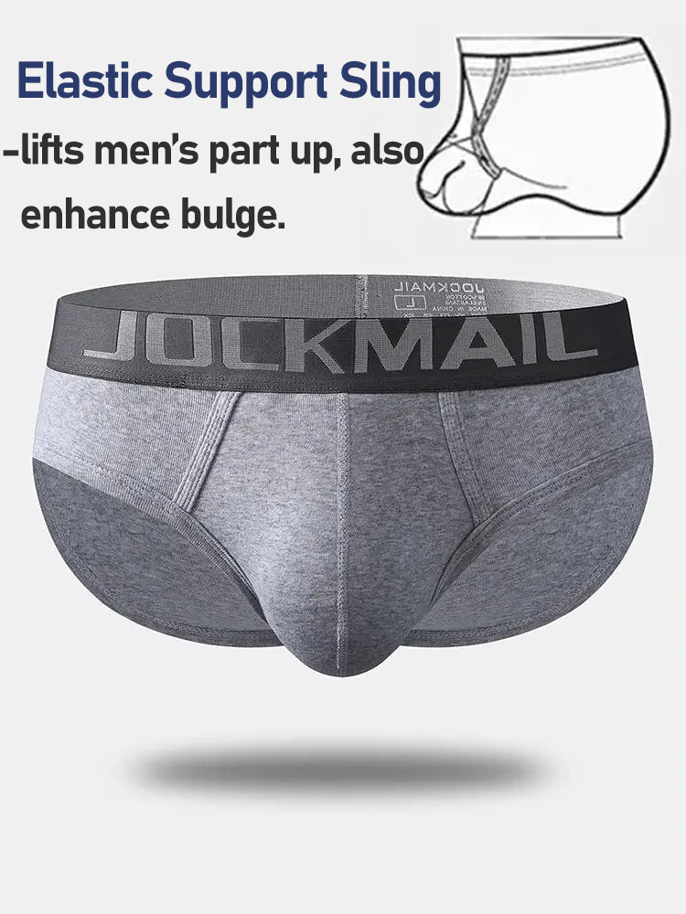 2 Pack Men's Sexy Cotton Support Contour Pouch Briefs | dmunderwear detail image 5