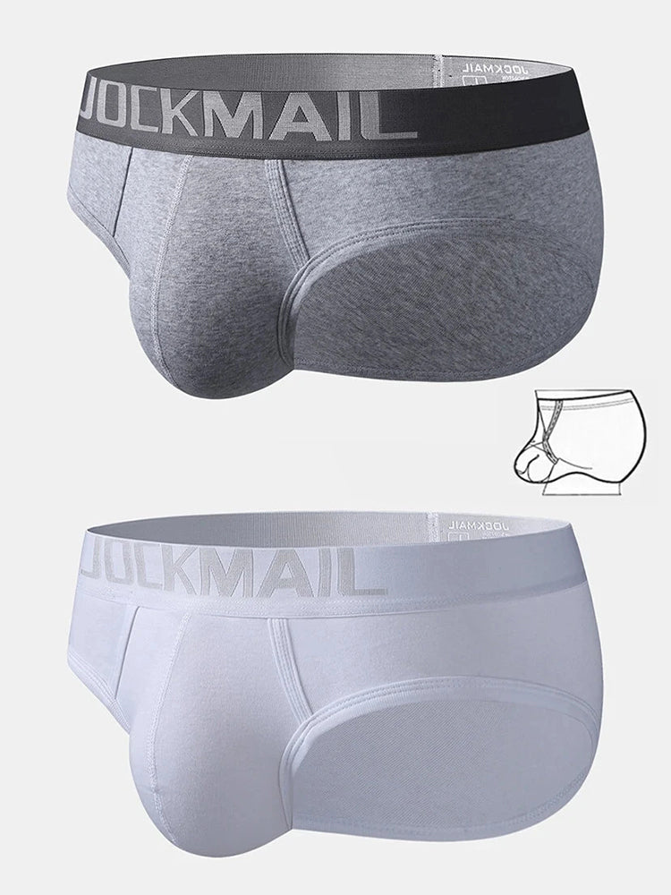 2 Pack Men's Sexy Cotton Support Contour Pouch Briefs | dmunderwear detail image 8