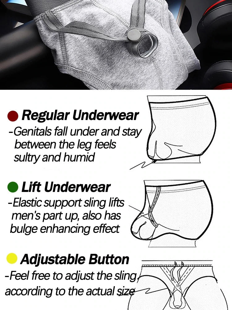 2 Pack Men's Sexy Cotton Support Contour Pouch Briefs | dmunderwear detail image 9