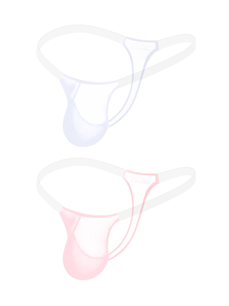 2 Pack Men's Sexy Seamless Semi-Transparent Thong & Strings | dmunderwear detail image 12