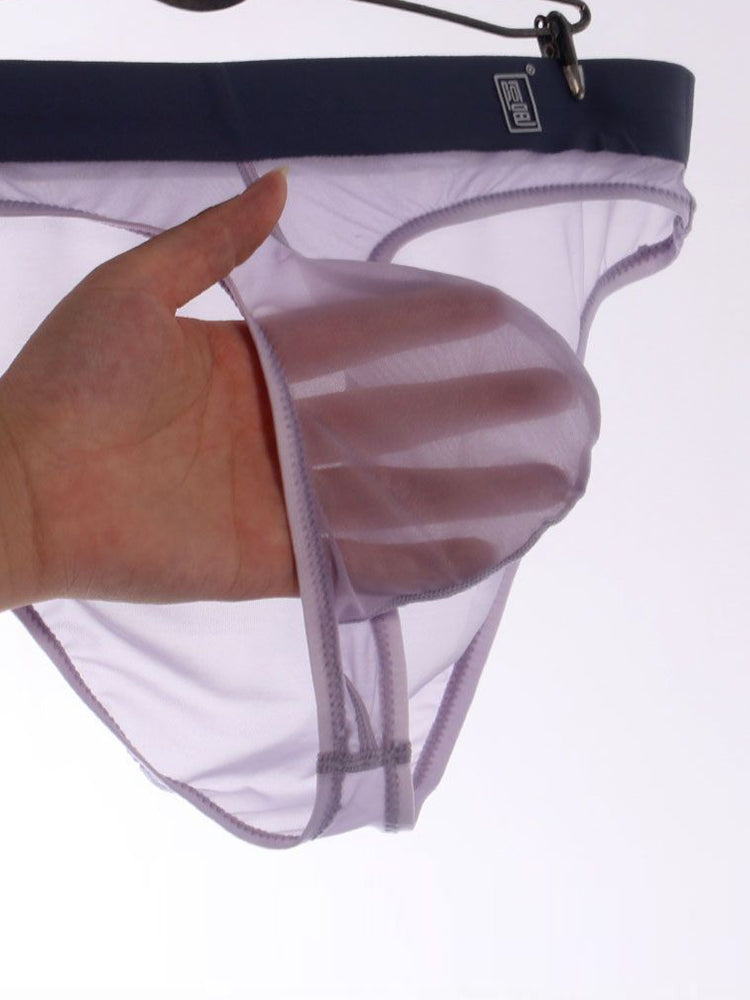 Men's Sexy Transparent Suspender Briefs | dmunderwear detail image 7