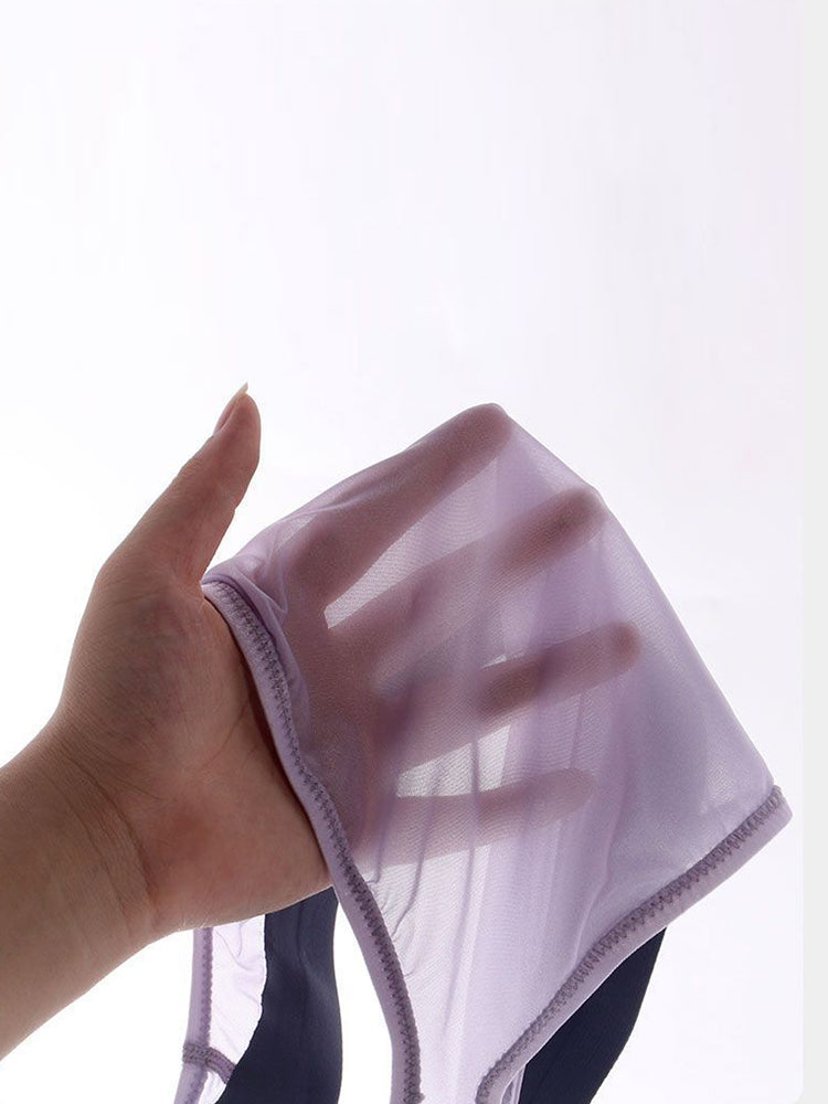 Men's Ultra Thin Ice Silk See-through Briefs | dmunderwear detail image 6