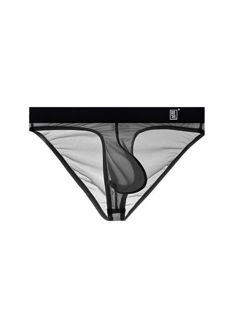 Men's Ultra Thin Ice Silk See-through Briefs | dmunderwear detail image 9