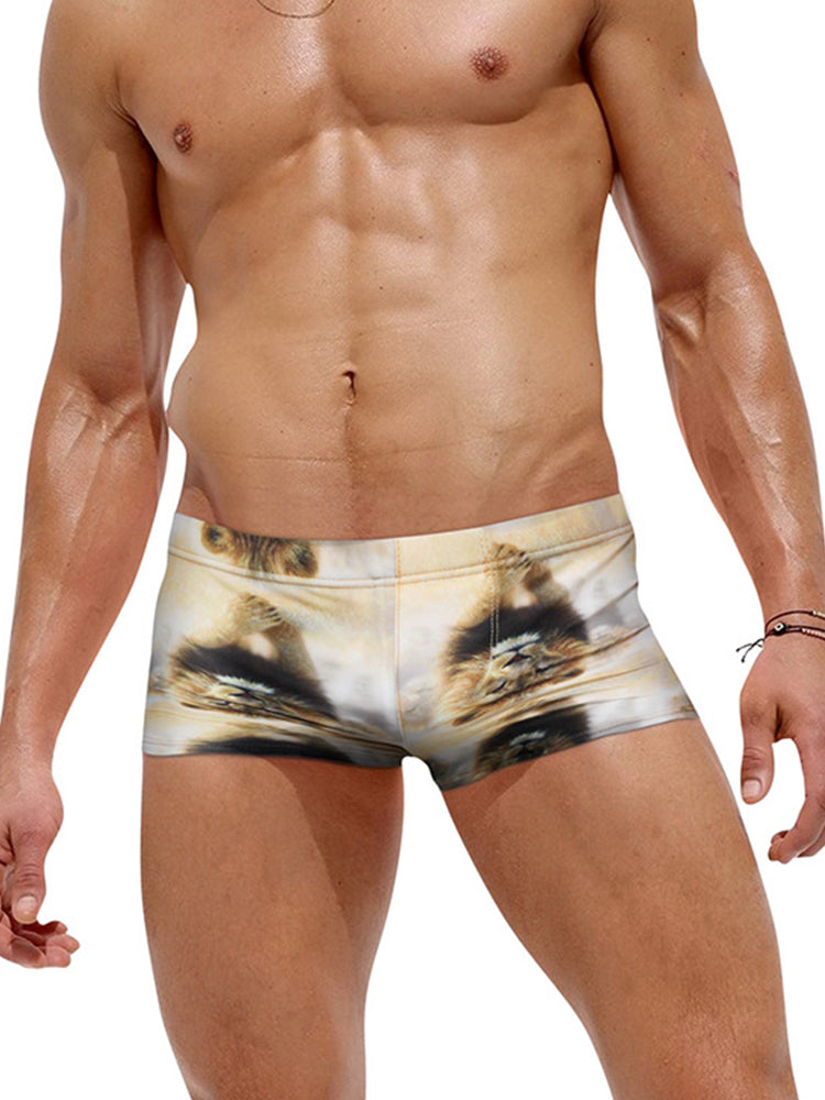 Men's Sexy Trendy Back Pocket Swim Trunks | dmunderwear detail image 5
