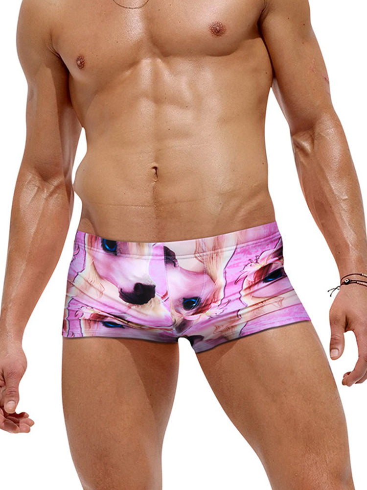 Men's Sexy Trendy Back Pocket Swim Trunks | dmunderwear detail image 8