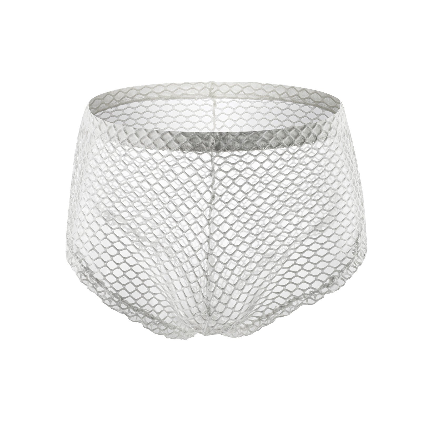 Men's sexy underwear big mesh button-side slit boxers sexy pants | dmunderwear detail image 2