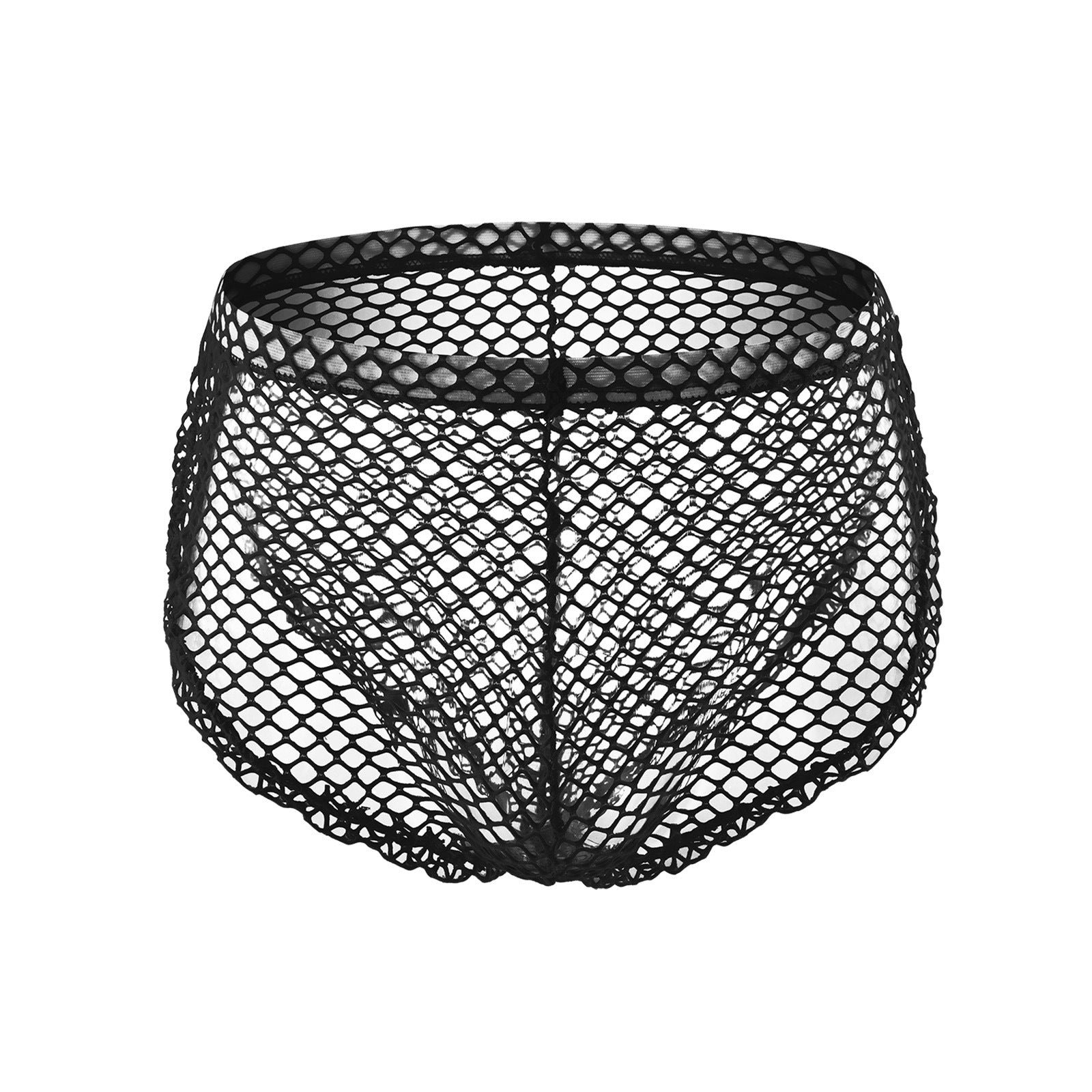 Men's sexy underwear big mesh button-side slit boxers sexy pants | dmunderwear detail image 3