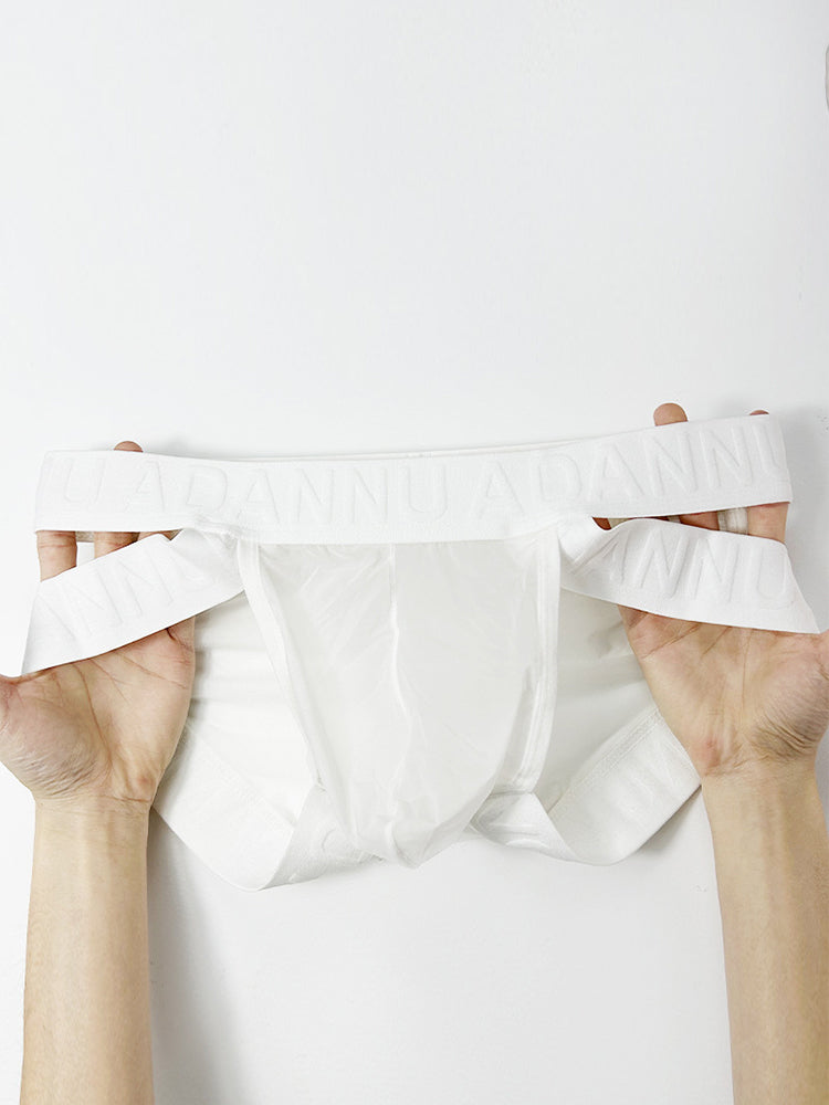 Men's Sheer Double Strap Sexy Bikini | dmunderwear detail image 14