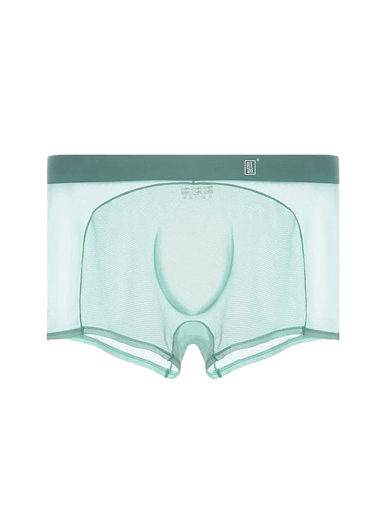 Men's Sheer Elegance Mesh Panels Breathable One-Piece Seamless Trunks | dmunderwear detail image 19
