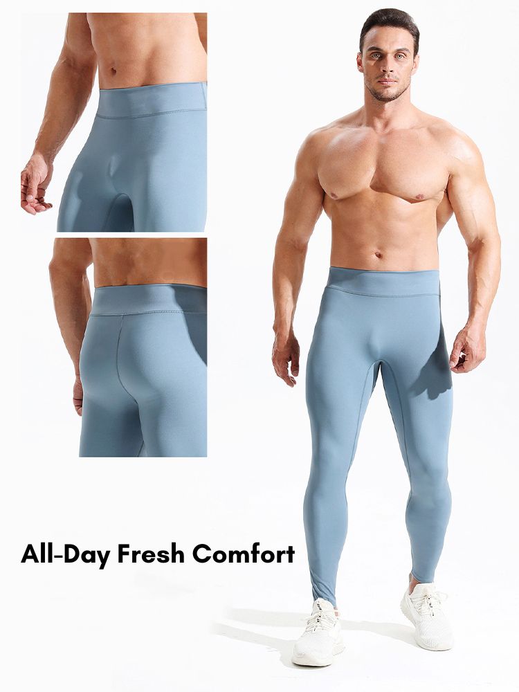 Men's Skin-Friendly Quick-Dry High-Elastic Training Thermal Bottoms | dmunderwear detail image 3