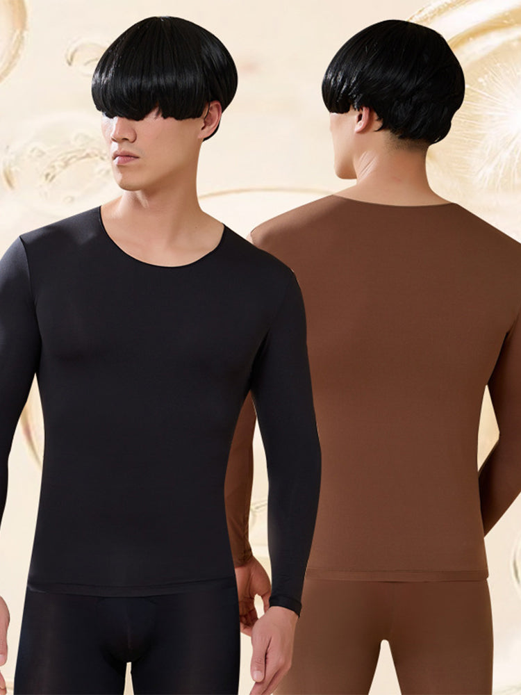 Men's Skin-Friendly Ultra-Thin High-Elastic Anti-Static Thermal Base Layer Tops & Bottoms | dmunderwear