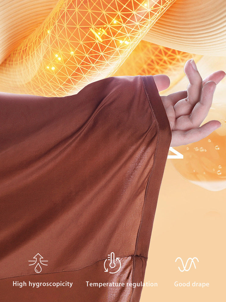 Men's Skin-Friendly Ultra-Thin High-Elastic Anti-Static Thermal Base Layer Tops & Bottoms | dmunderwear detail image 13
