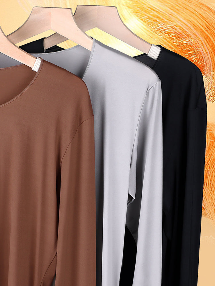 Men's Skin-Friendly Ultra-Thin High-Elastic Anti-Static Thermal Base Layer Tops & Bottoms | dmunderwear detail image 18