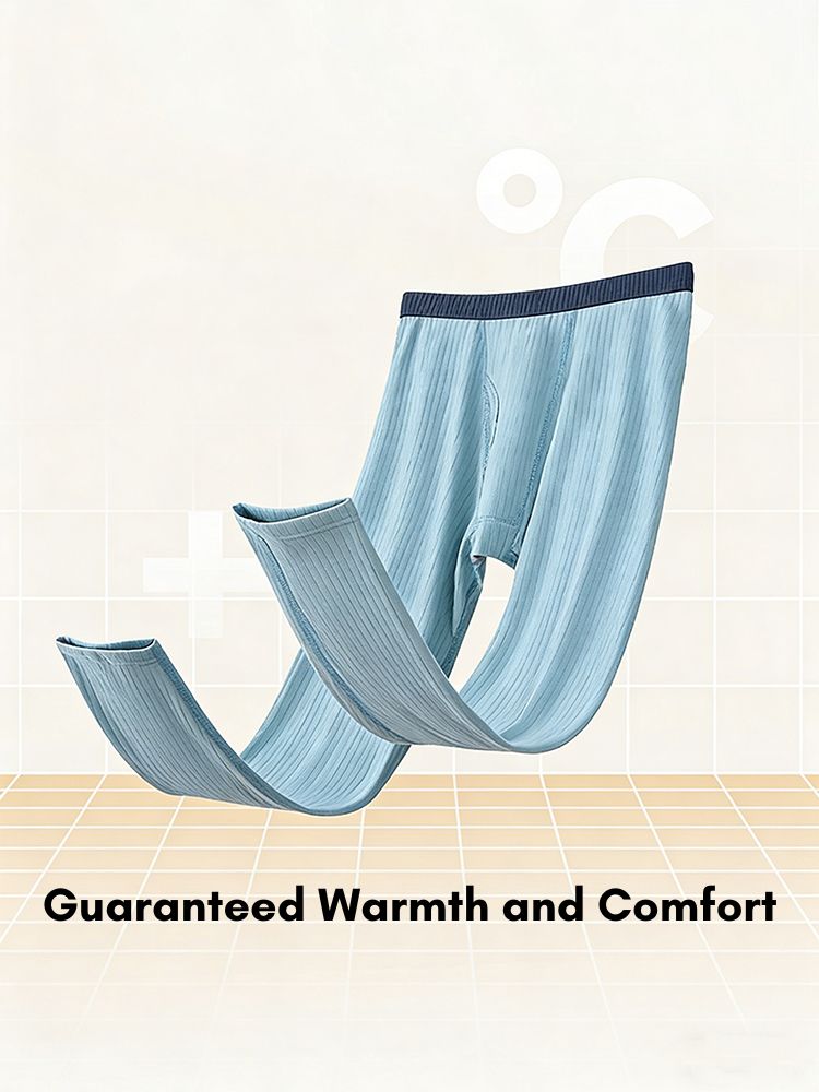 Men's Slim Stretch Cotton Antibacterial Warm-Touch Thermal Bottoms | dmunderwear detail image 4