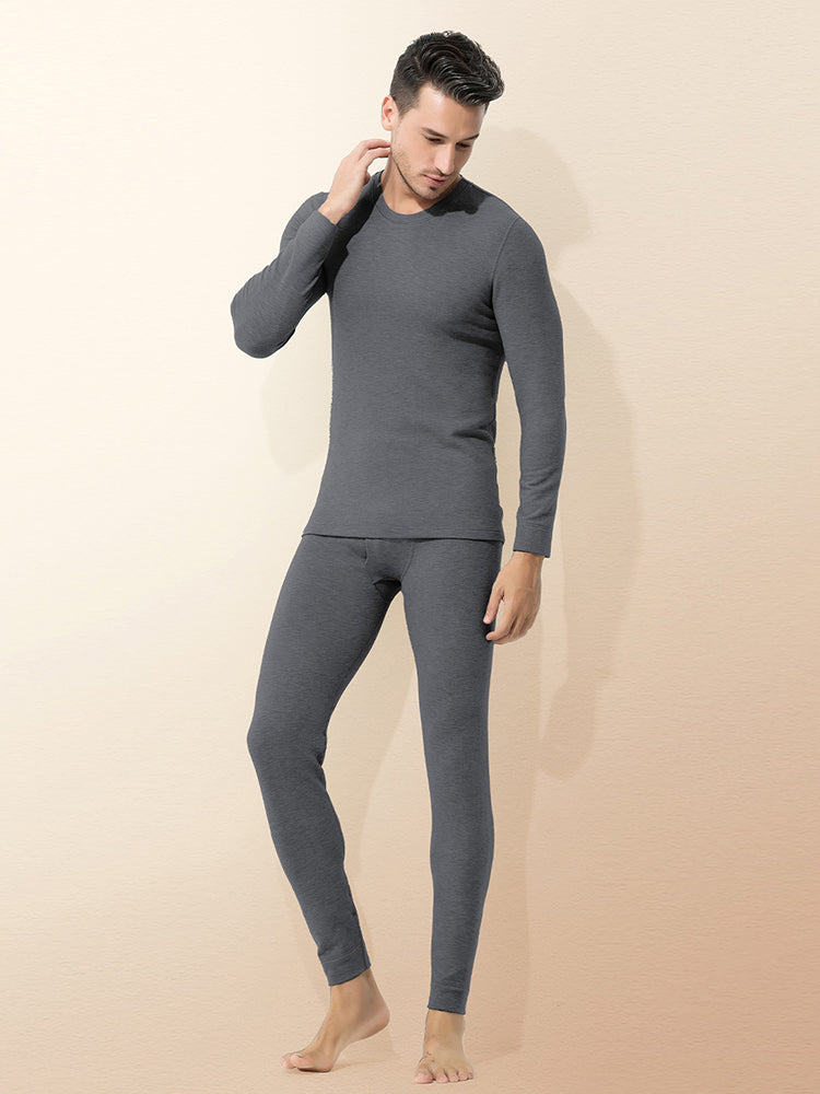 Men's Snug-Fit Soft-Touch Second-Skin Sleep-Ready Warm-Touch Thermal Sets | dmunderwear detail image 10