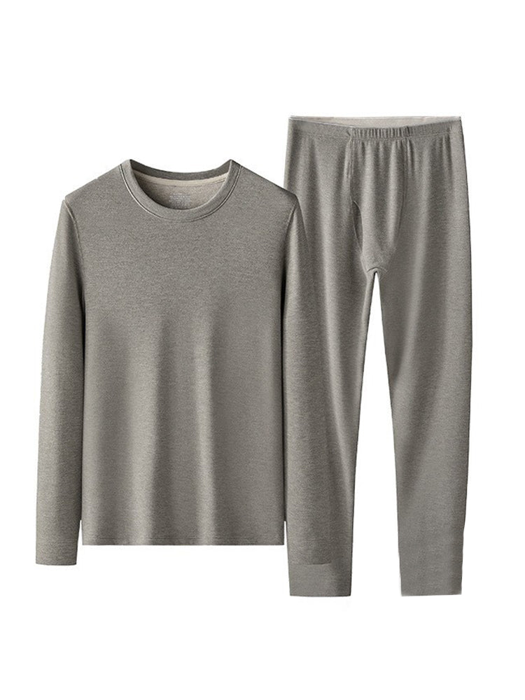 Men's Snug-Fit Soft-Touch Second-Skin Sleep-Ready Warm-Touch Thermal Sets | dmunderwear detail image 11