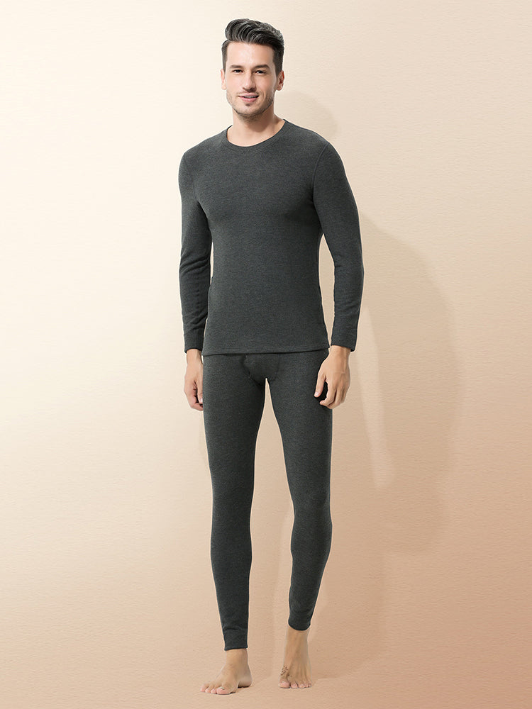 Men's Snug-Fit Soft-Touch Second-Skin Sleep-Ready Warm-Touch Thermal Sets | dmunderwear detail image 12