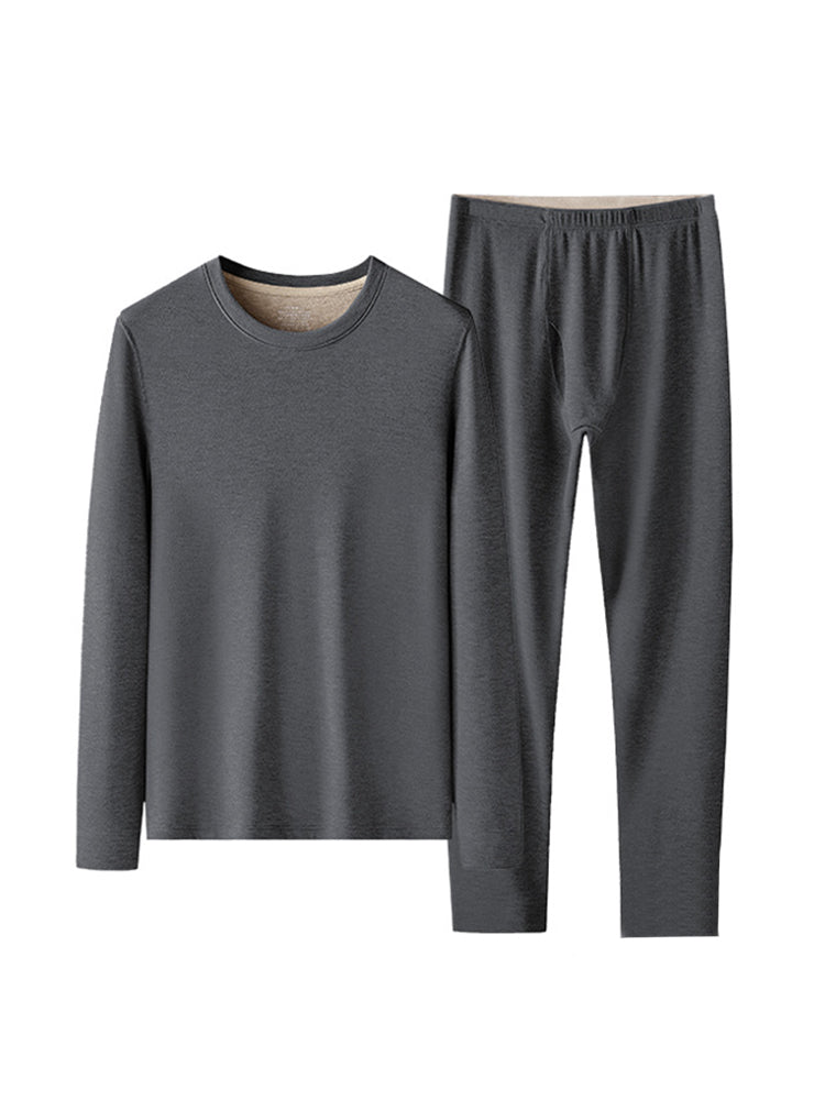 Men's Snug-Fit Soft-Touch Second-Skin Sleep-Ready Warm-Touch Thermal Sets | dmunderwear detail image 16