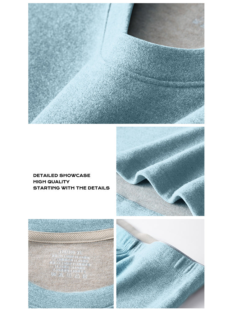 Men's Snug-Fit Soft-Touch Second-Skin Sleep-Ready Warm-Touch Thermal Sets | dmunderwear detail image 18