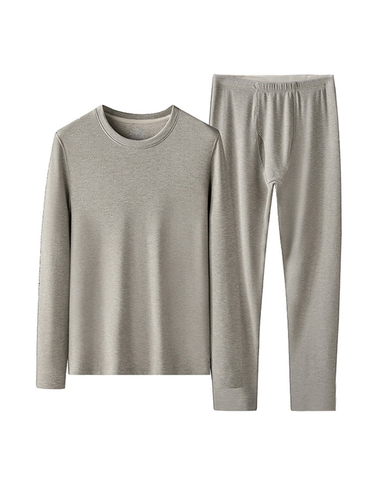 Men's Snug-Fit Soft-Touch Second-Skin Sleep-Ready Warm-Touch Thermal Sets | dmunderwear detail image 20