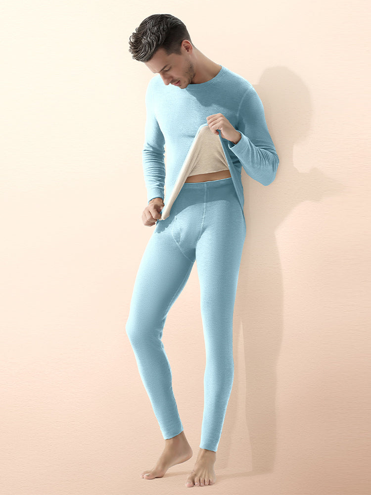 Men's Snug-Fit Soft-Touch Second-Skin Sleep-Ready Warm-Touch Thermal Sets | dmunderwear detail image 3