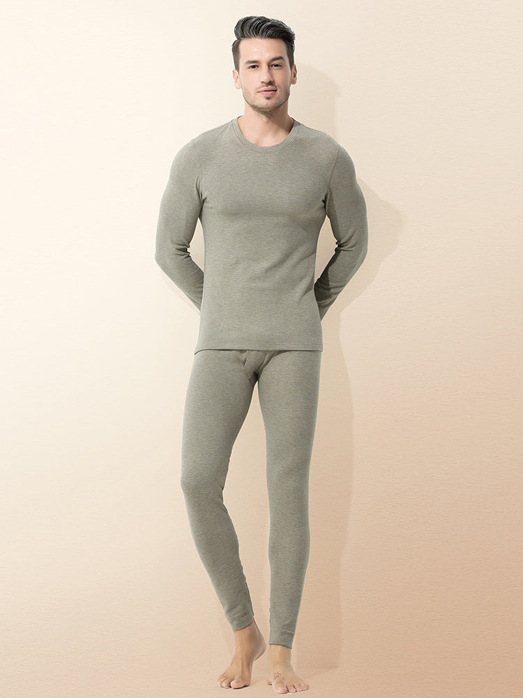 Men's Snug-Fit Soft-Touch Second-Skin Sleep-Ready Warm-Touch Thermal Sets | dmunderwear detail image 9