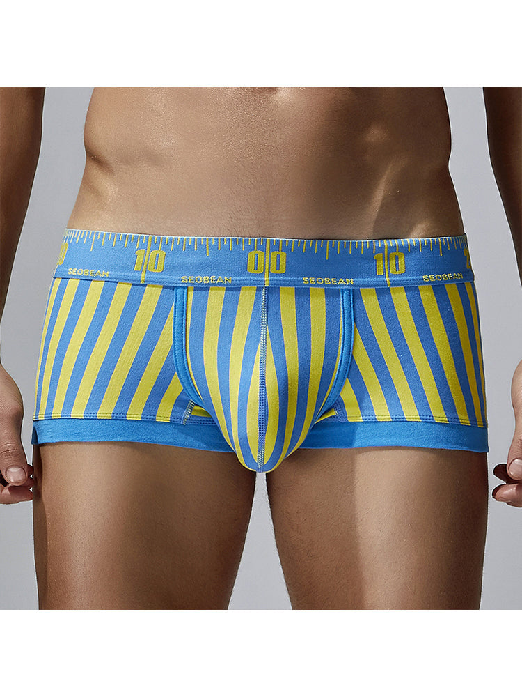 3 Pack Men's Snug Fit Trendy Striped Design Sporty Cut Cooling Airflow Trunks | dmunderwear detail image 16