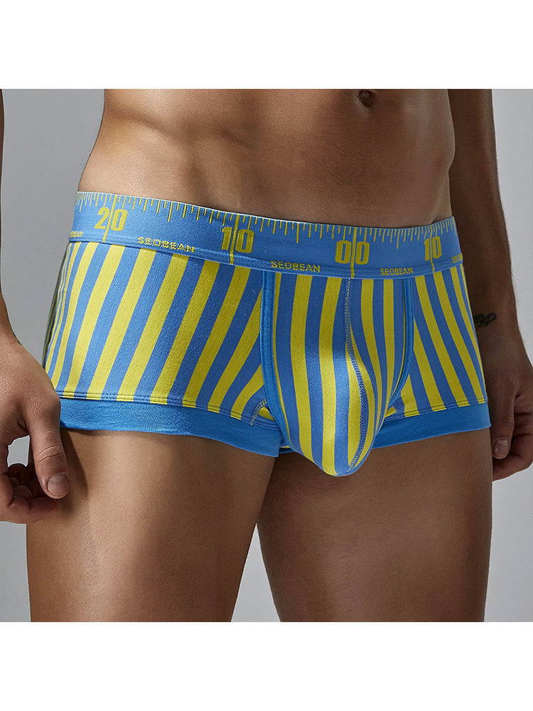 3 Pack Men's Snug Fit Trendy Striped Design Sporty Cut Cooling Airflow Trunks | dmunderwear detail image 18