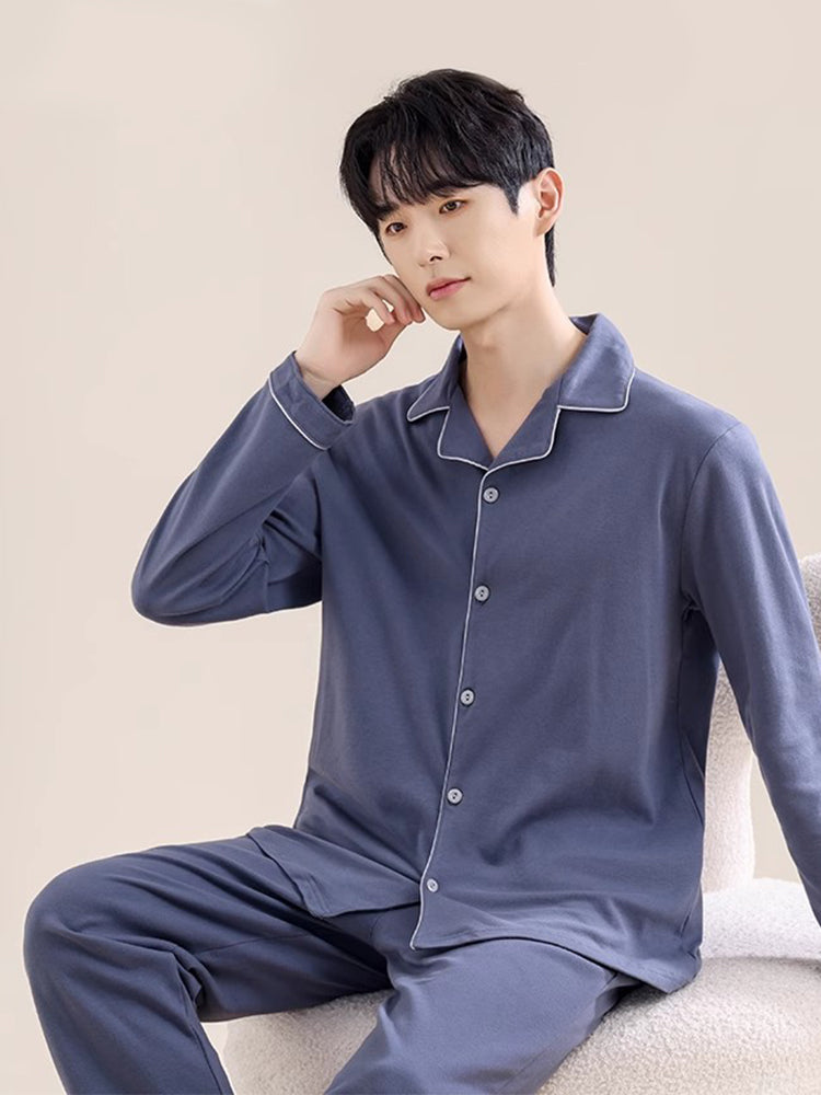 Men's Soft-Touch Ultra-Soft Pure Cotton Seamless Comfort Lounge & Sleepwear | dmunderwear detail image 7