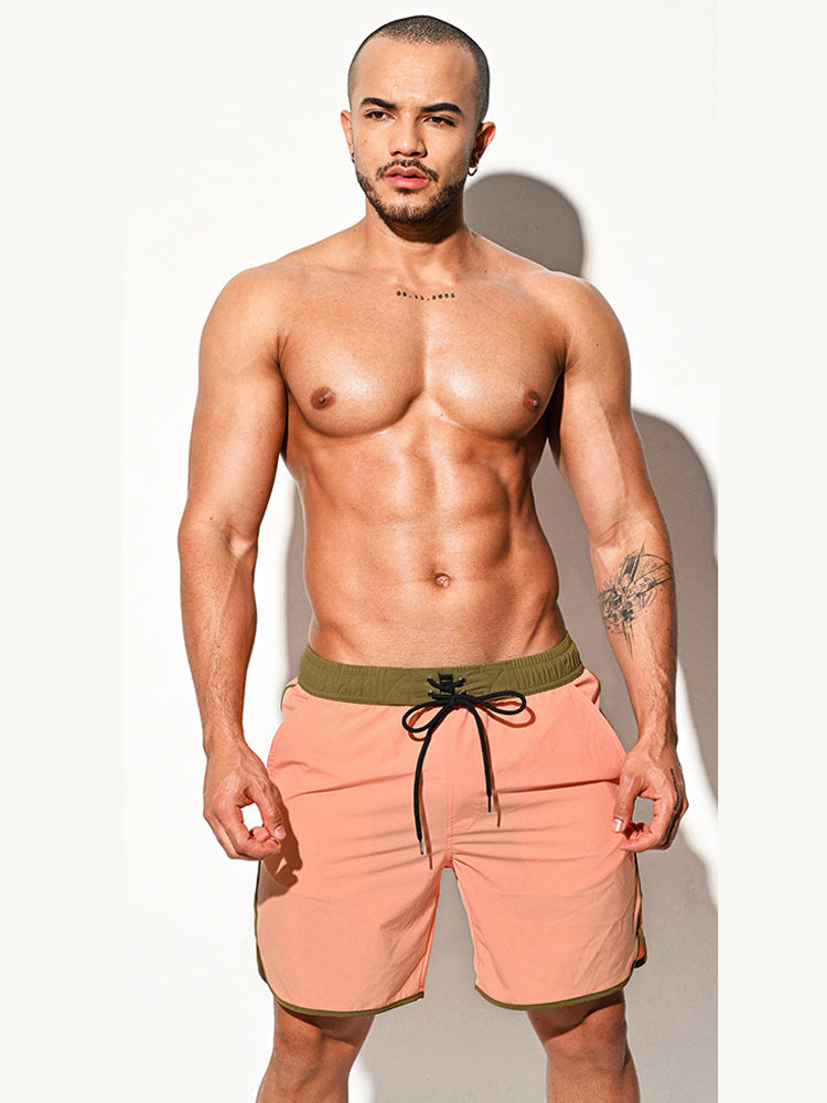 Men's Solid-Colored Breathable Mesh Board Shorts | dmunderwear