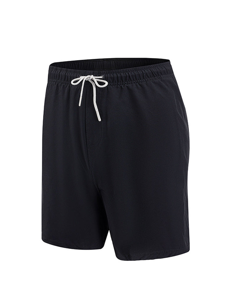 Men's Solid Quick-Dry Built-in Breathable Mesh Liner Travel-Friendly Sporty Board Shorts | dmunderwear detail image 14