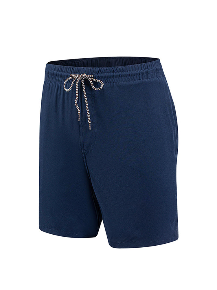 Men's Solid Quick-Dry Built-in Breathable Mesh Liner Travel-Friendly Sporty Board Shorts | dmunderwear detail image 19