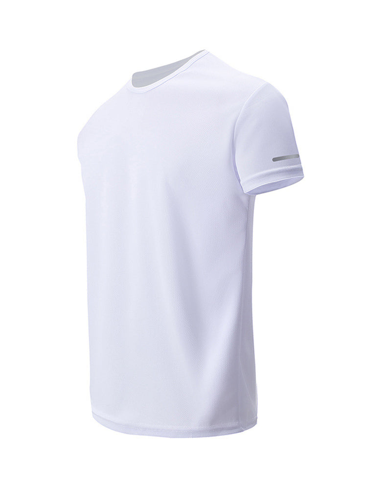 Men's Solid Quick-Dry Loose Fit for Casual Wear & Sport T-Shirt | dmunderwear detail image 2