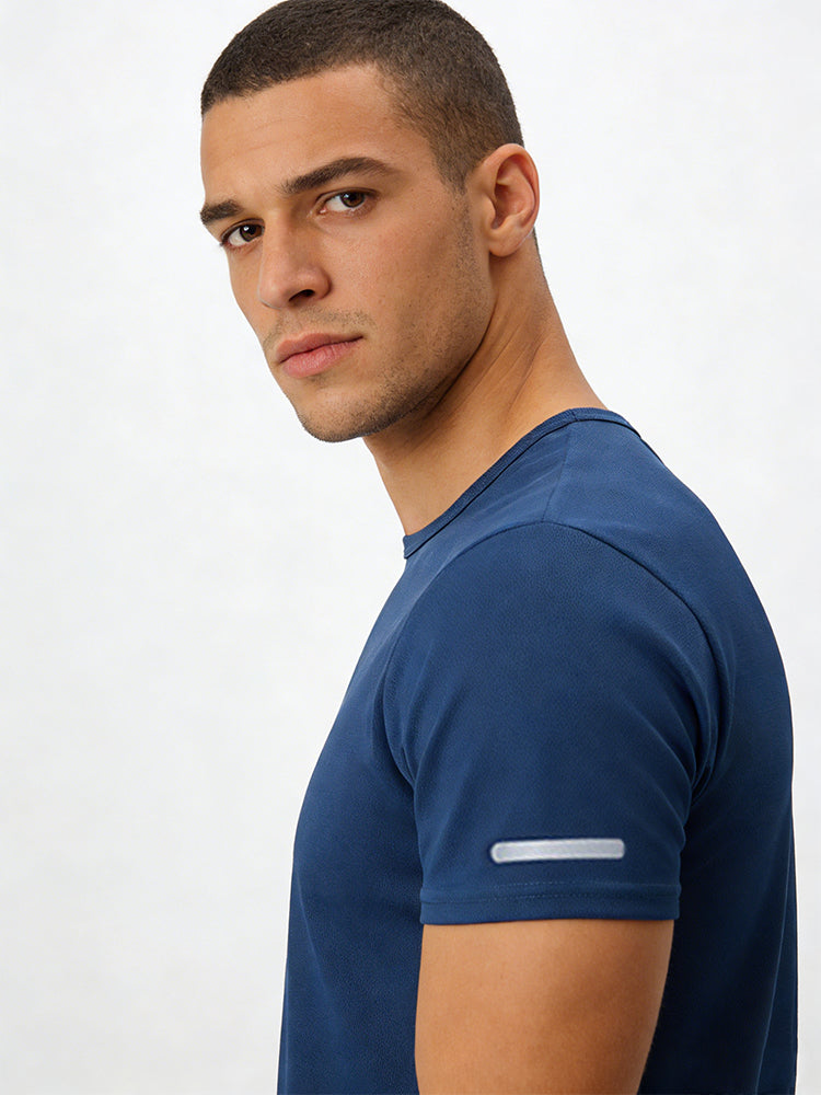 Men's Solid Quick-Dry Loose Fit for Casual Wear & Sport T-Shirt | dmunderwear detail image 4