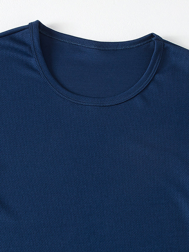 Men's Solid Quick-Dry Loose Fit for Casual Wear & Sport T-Shirt | dmunderwear detail image 5