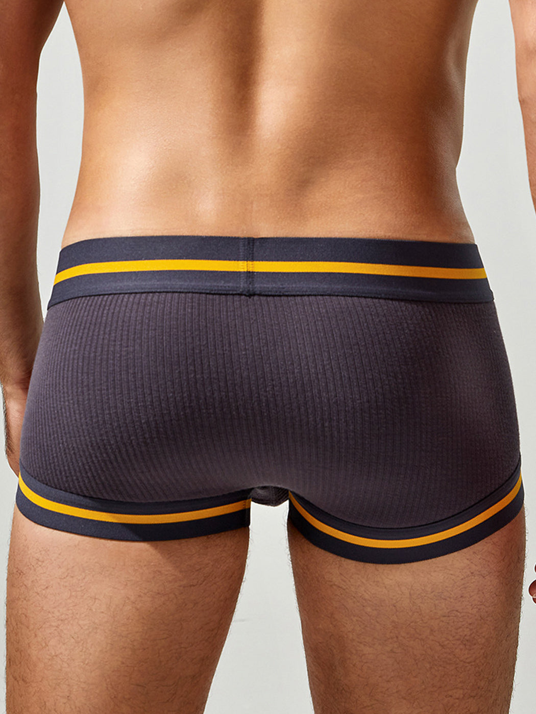 2 Pack Men's Spliced Color Trunks with Functional Fly | dmunderwear detail image 18