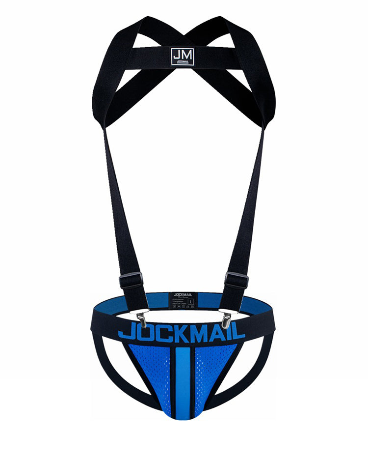 Men's Sporty Cut Adjustable Harness Elastic Supportive Fit Shoulder Strap & Jockstrap | dmunderwear detail image 16