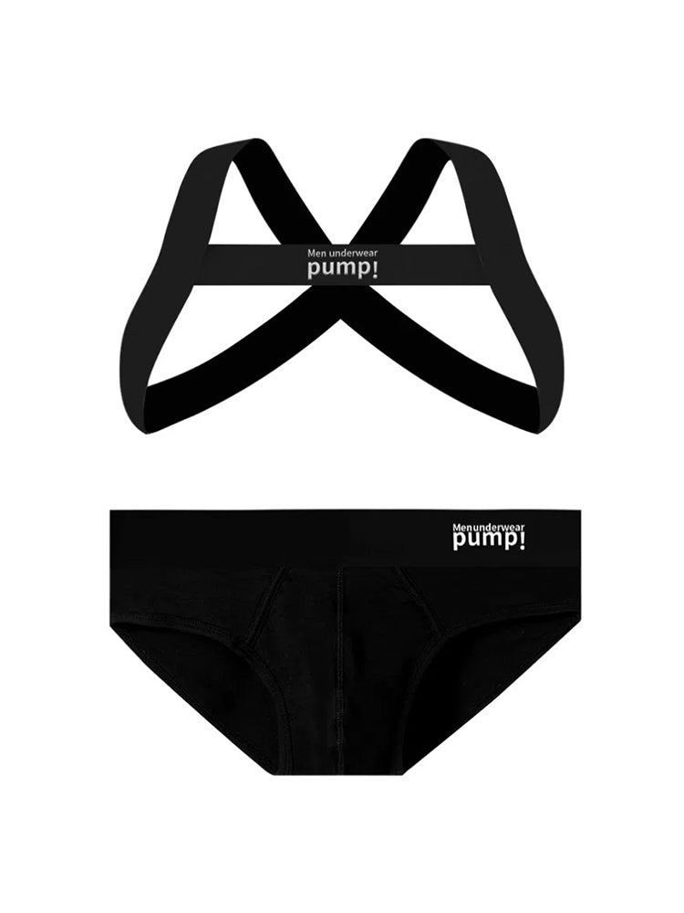 Men's Sporty Cut Anti-Chafing Stretch Fit Shoulder Strap & Underwear | dmunderwear detail image 2