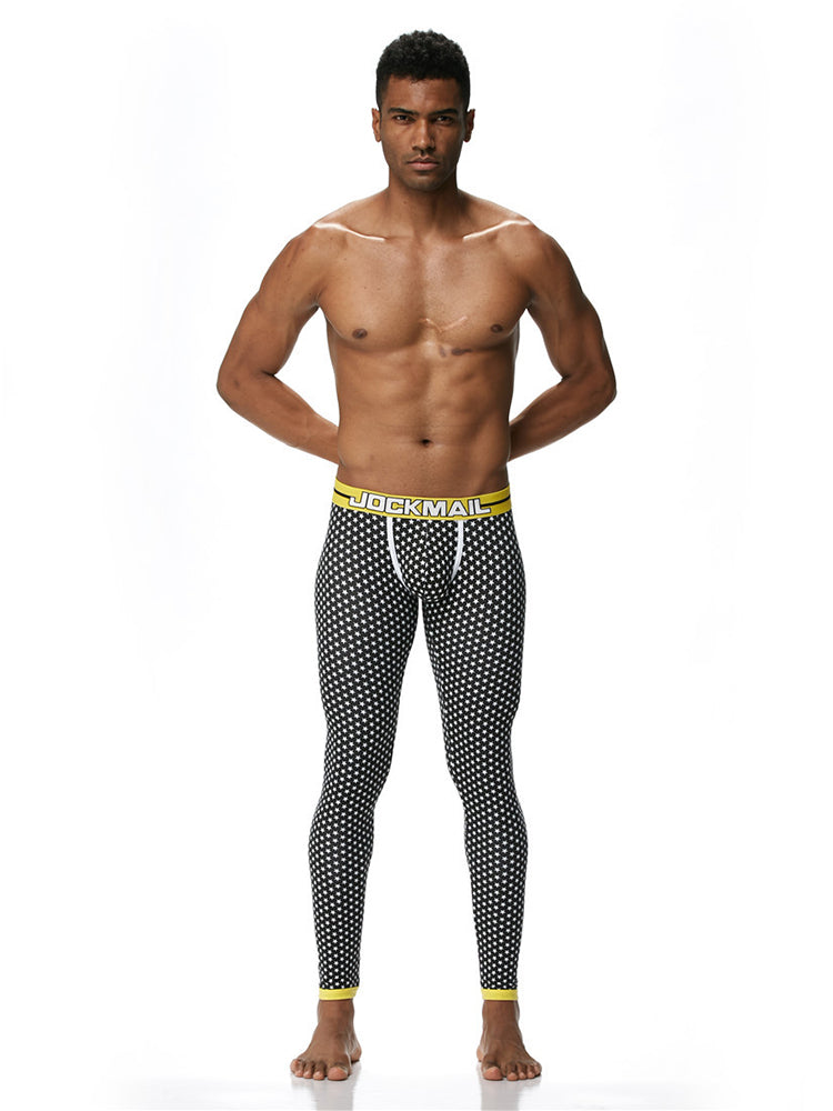 Men's Star Print Cotton Thermal Pants | dmunderwear detail image 11