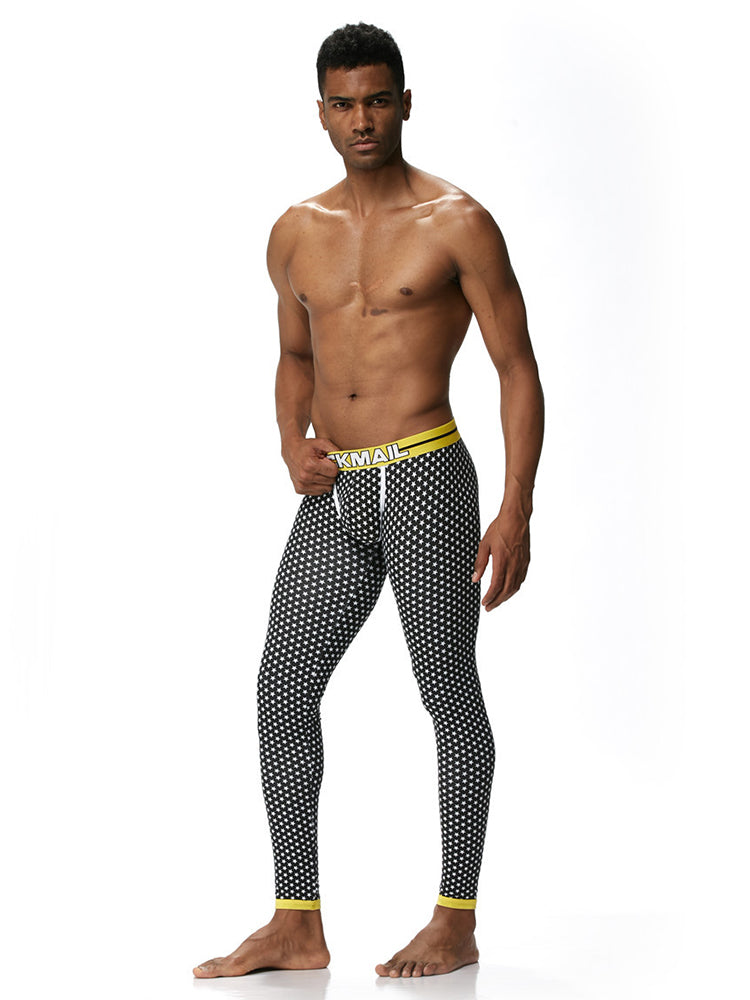 Men's Star Print Cotton Thermal Pants | dmunderwear detail image 12