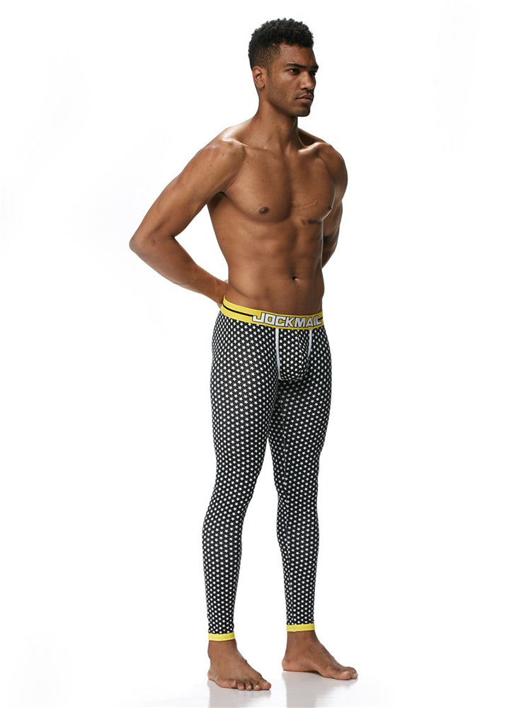 Men's Star Print Cotton Thermal Pants | dmunderwear detail image 13
