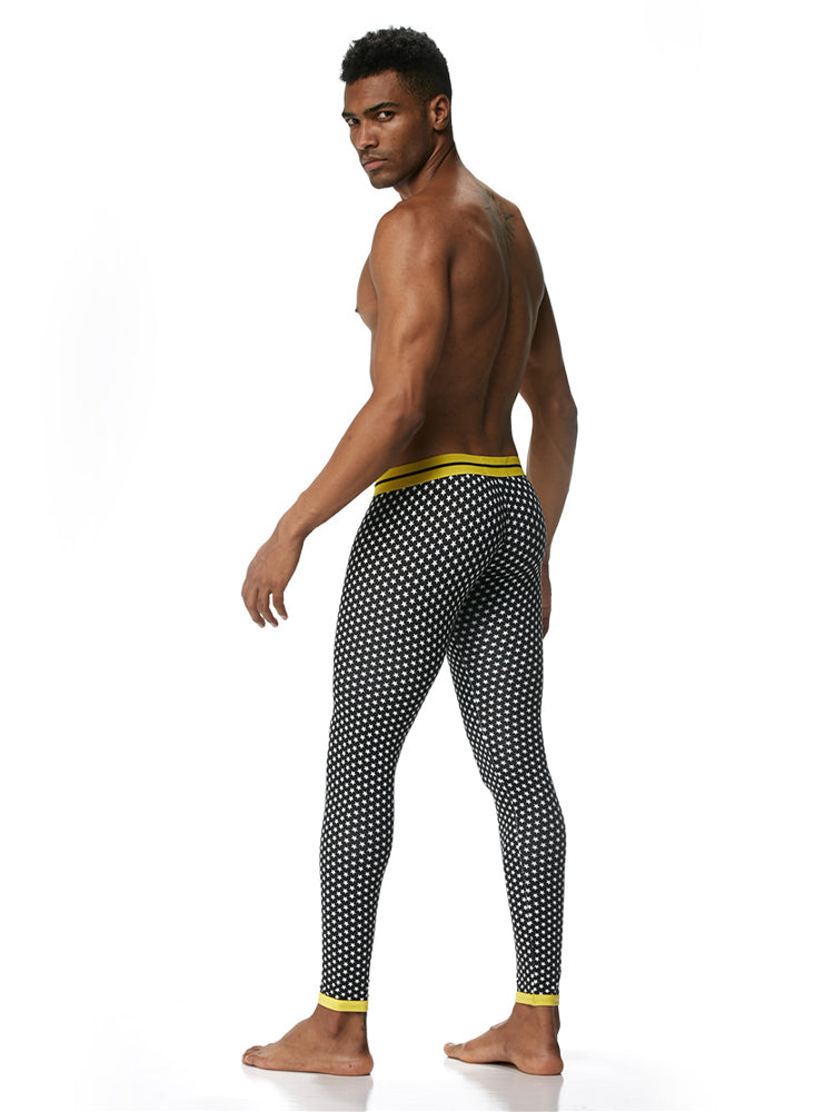Men's Star Print Cotton Thermal Pants | dmunderwear detail image 14