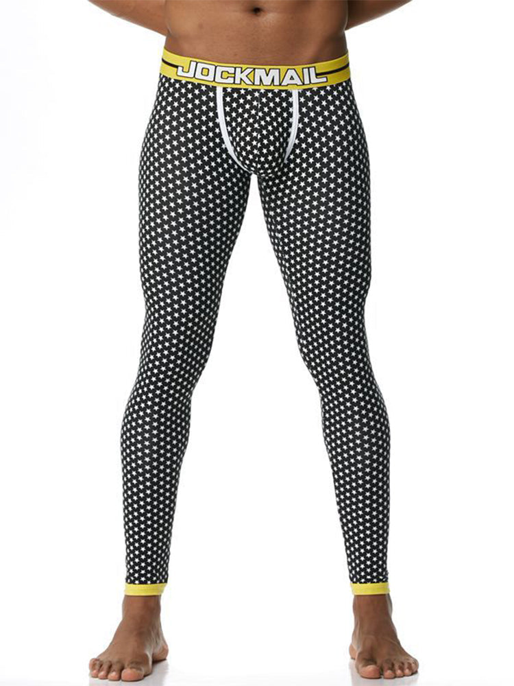 Men's Star Print Cotton Thermal Pants | dmunderwear detail image 15