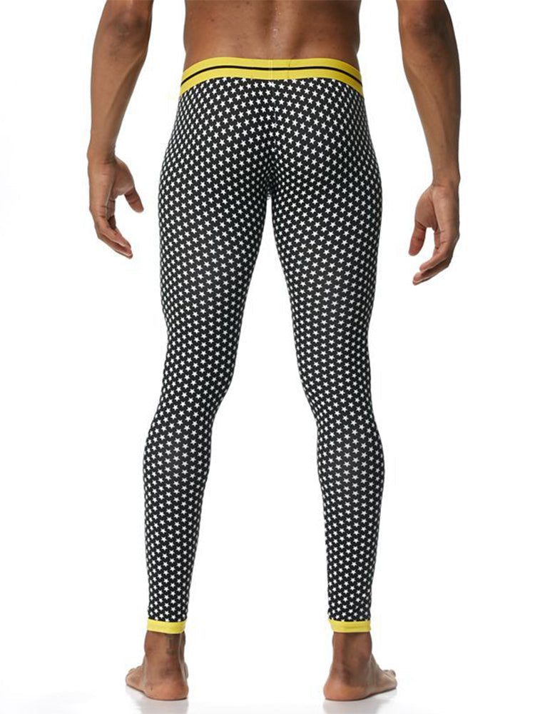Men's Star Print Cotton Thermal Pants | dmunderwear detail image 16